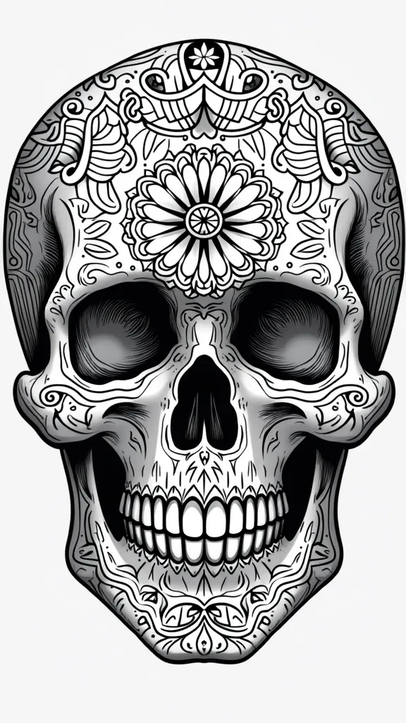 skull coloring pages free